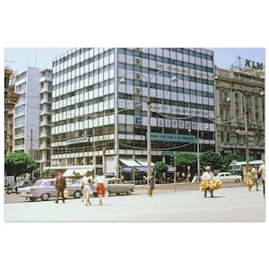 Photo Print 1960s Athens Greece Syntagma Square, Litton Abbott Laboratories, Wall Art Home Office Decor Poster Sixties Vintage Heritage Gift