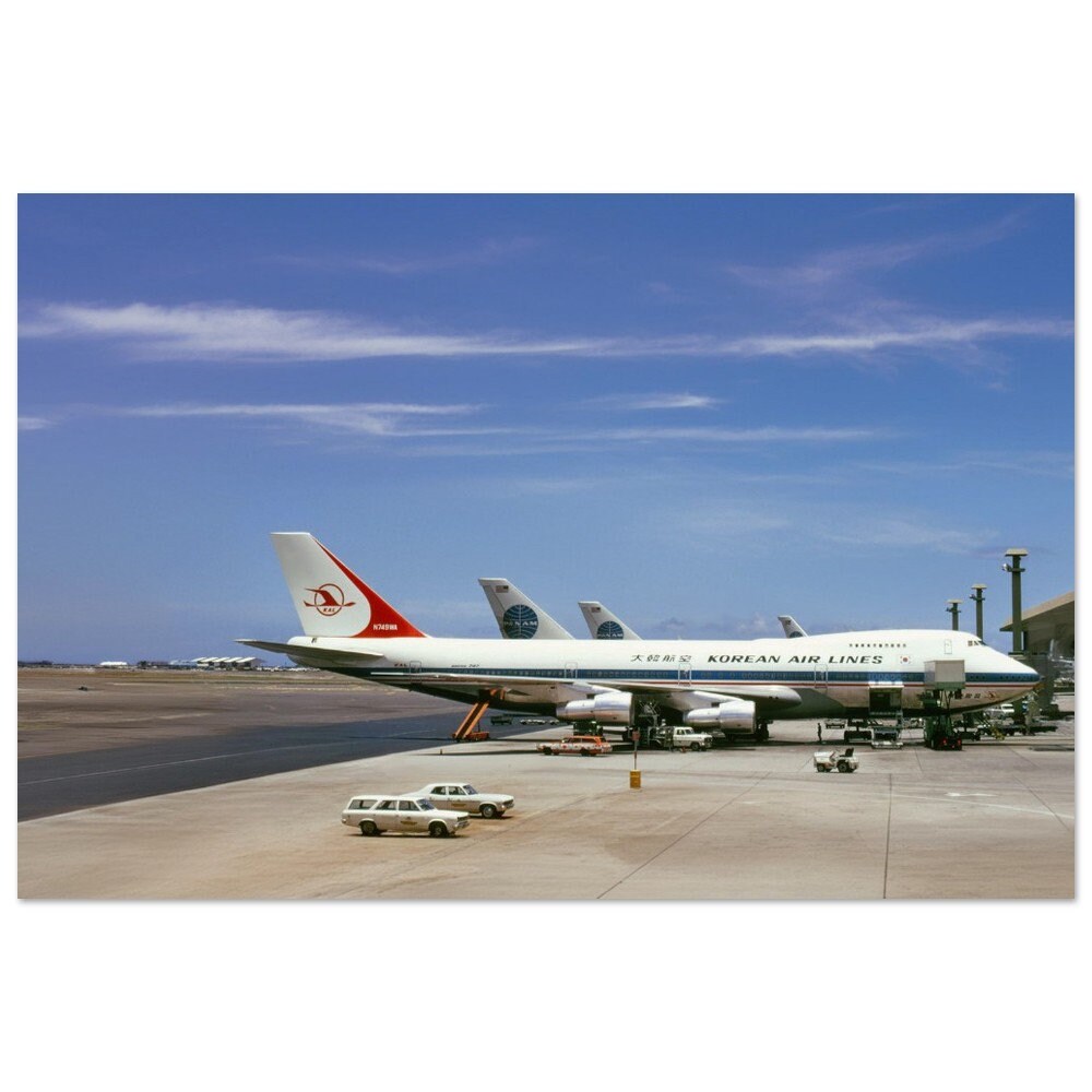 Photo Print 1970s Korean Air Lines Boeing 747 N749WA, Pan Am
