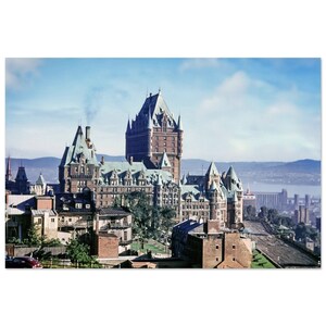 Photo Print 1940s Chateau Frontenac Old Town Quebec City, Canada, Vinage Wall Home Office Decor Art Forties Poster Unique Heritage Gift Idea