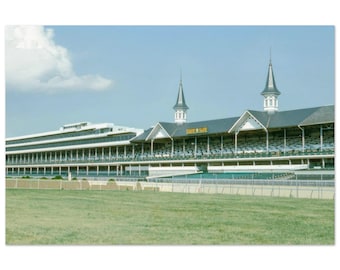 Photo Print 1970s Churchill Downs Louisville, Kentucky, USA, Kentucky Derby Track, Wall Art Horse Racing Decor Poster