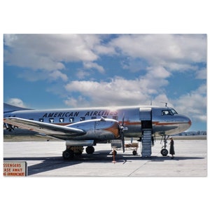 Photo Print 1950s American Airlines Convair CV-240 Flagship Douglas, Vintage Wall Art Poster Home Office Aviation Decor Unique Gift Idea