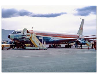 写真プリント 1960年代 TWA ボーイング 707-300 N774TW、ヴィンテージ