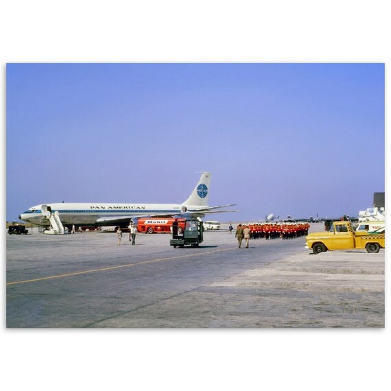 Photo Print 1970s Pan American World Airways Pan Am Boeing 707-300
