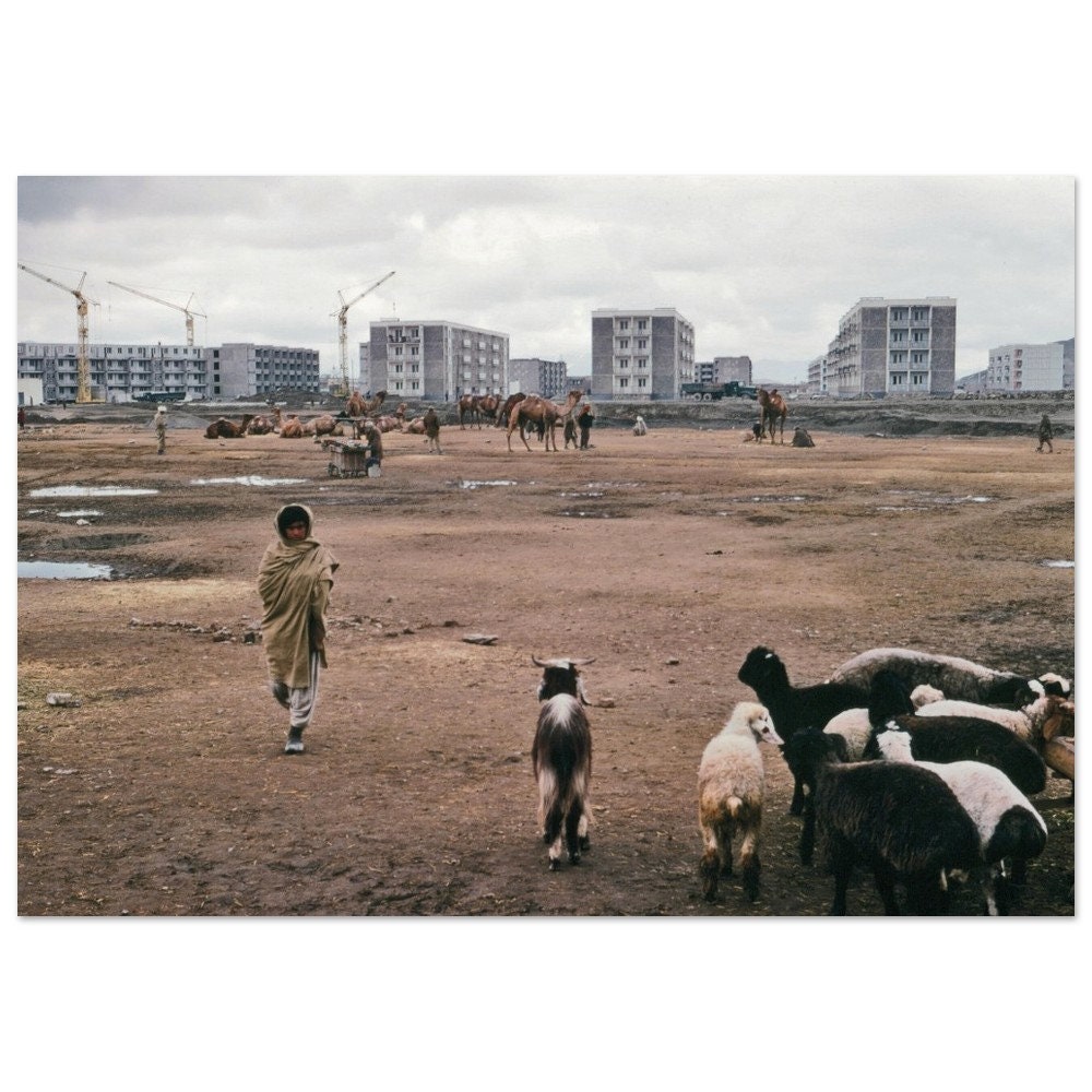 写真プリント 1970年代 カブール マイクロレーヨン建設、ミニソビエト