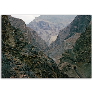 Photo Print 1970s Afghanistan, Mountain Pass Tange Gharu (Tang-e Gharo), Kabul Province, Vintage Poster Wall Art Decor Afghani Heritage Gift