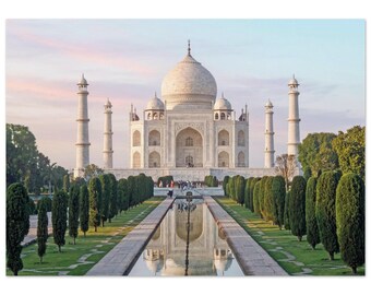 Photo Print 1950s Taj Mahal Dawn Scene, Agra India Wall Art Fifties Heritage Decor Poster