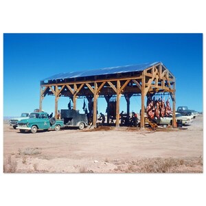 Photo Print 1960s Outdoor Butcher Station Arizona, Vintage Wall Art Print Poster Decor Unique Gift Idea