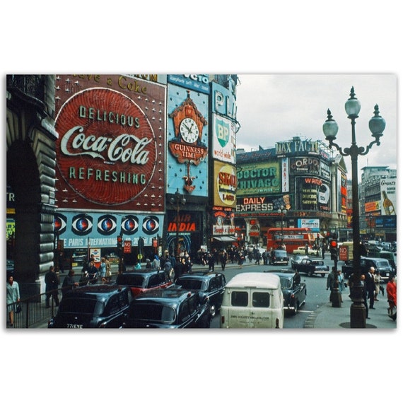 写真プリント 1960 年代 ピカデリー サーカス ドクトル ジバゴ 広告