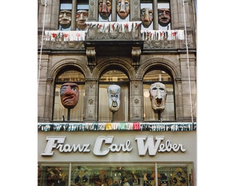 Photo Print 1950s Switzerland Franz Carl Weber Shop Facade Design Toy Store, Vintage Toys Spielware Jouets Wall Art Poster, Swiss Shopping