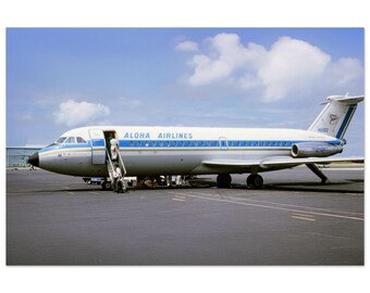 Photo Print 1960s Aloha Airlines, Alohajet N11182 BAC One-eleven