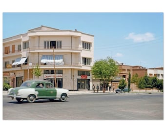 Photo Print 1960s Tehran Iran Residential Neighborhood, Wall Art Sixties Vintage Heritage Decor Poster