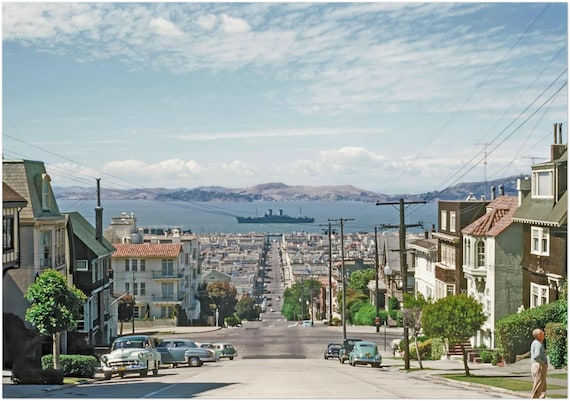 1940年代のサンフランシスコ、カリフォルニア州、アメリカの風景写真