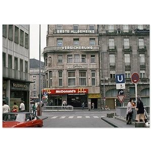 Impresión fotográfica de la década de 1970 Köln Hauptbahnhof, Trankgasse 11, Colonia, Alemania, Cartel de arte de pared vintage, Restaurante China, Regalo único del hotel Exelsior