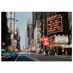 Photo Print 1960s Chicago Oriental Theatre West Randolph Street Scene, From the Terrace Film, Vintage Wall Art Decor Poster Unique Gift Idea