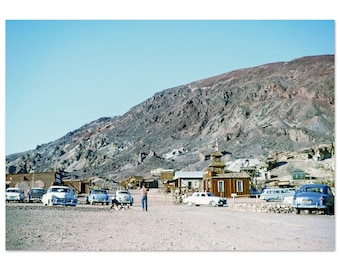 Photo Print 1950s California Barstow Calico Ghost Town,  Silver Mining Gold Rush Settlement, Vintage Wall Art Fifties Poster American Travel