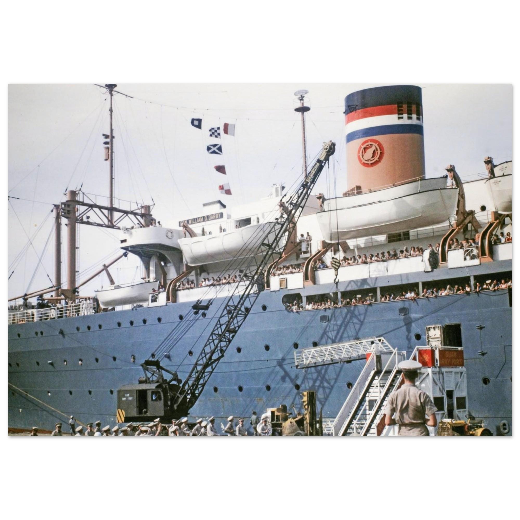 Photo Print 1950s USNS General William O. Darby T-AP-127 Pearl
