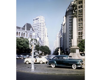 Photo Print 1950s Barão de Mauá Statue, Praça Mauá, Centro, Rio de Janeiro, Brazil, Vintage Wall Art Home Decor Poster Fifties South America