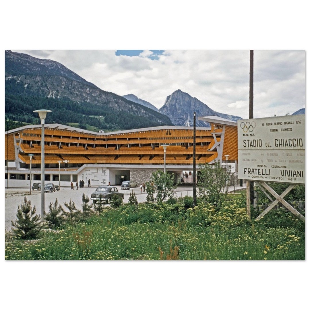Photo Print 1950s Stadio Olimpico Del Ghiaccio Figure Skating Arena