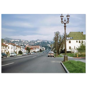 Photo Print 1950s Los Angeles North Vermont Avenue, California, Wall Art Home Office Decor Fifties Heritage Vintage Street View Poster Gift