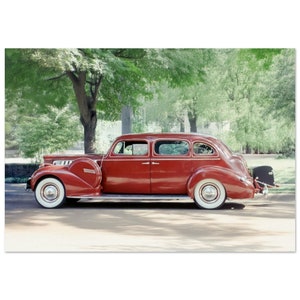 Photo Print 1940 Packard One-Eighty Super Custom Touring Sedan Motor Car, Vintage Wall Art Poster, Forties Home Office Automotive Decor Gift