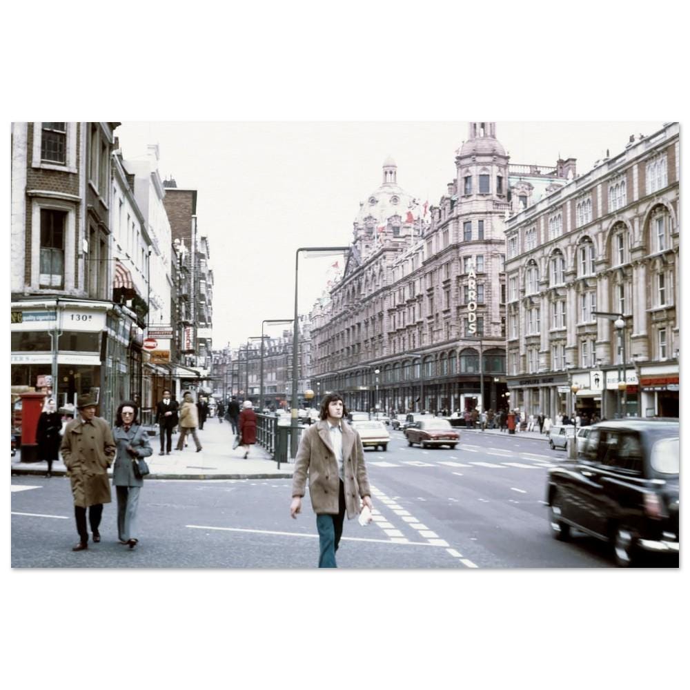 Photo Print 1970s London Harrods Knightsbridge, Vintage Wall Art