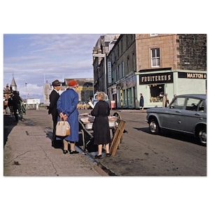 Fotodruck 1960er Jahre Scotland Street Oban, Vintage Kunst Poster, Kunstposter Einzigartige Geschenkidee