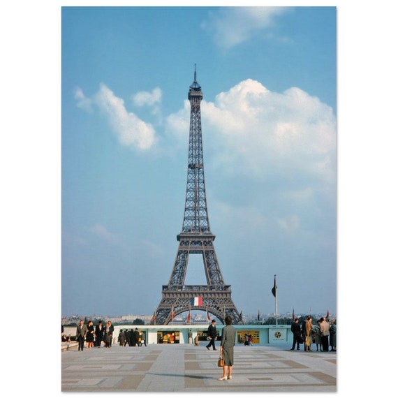 写真プリント 1950 年代 エッフェル塔、パリ、フランス、ヴィンテージ