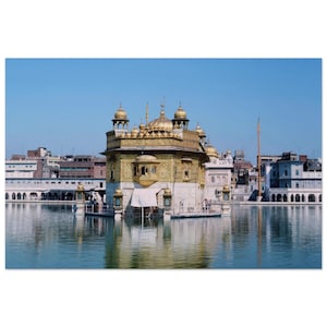 Impresión fotográfica real de 1980, Amritsar, India, Harmandir Saheb, Templo Dorado, Punjab, decoración de pared, regalo de herencia sij, póster vintage en papel de archivo.