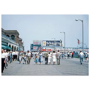 Photo Print 1950s Boardwalk in Atlantic City, NJ, New Jersey Vintage Wall Art Home Office Decor Poster Unique Heritage Americana Gift Idea