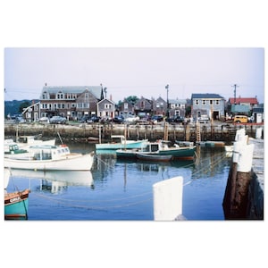 Photo Print 1950s Rockport Massachusetts Marina, Wall Art Home Office Vintage Heritage Decor Gift, Fifties Cape Ann Lobster Shop Poster USA