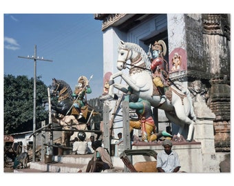 Photo Print 1960s Puri India, Jagannath Temple Entrance Orissa, Vintage Wall Art Poster Sixties Photograph Hindu Heritage Unique Gift Idea