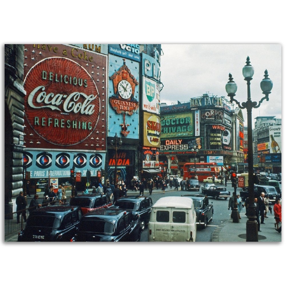 写真プリント 1960 年代 ピカデリー サーカス ドクトル ジバゴ 広告