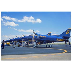 Fotodruck 1970er Reihe der Blauen Engel U.S. Navy Douglas A-4F Skyhawk II, Dekoration Geschenk Fluggeschichte