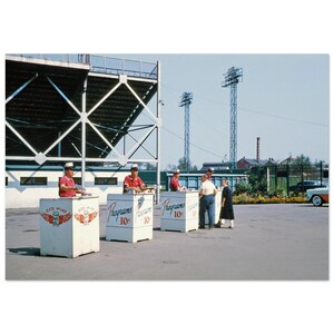 Foto Print 1950er Jahre Rochester Red Wings Baseball Stadion Eintrittskarte, New York Plays Toronto, Vintage Poster Wand Kunst Home Decor Fifties Geschenk
