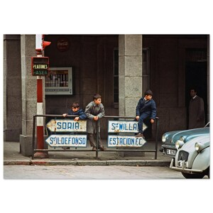 Photo Print 1960s Spain Street, Pedestrian Signs, Directions, Soria, San Iledefonso, Estacion FC, San Millán, Vintage Wall Art Decor Poster