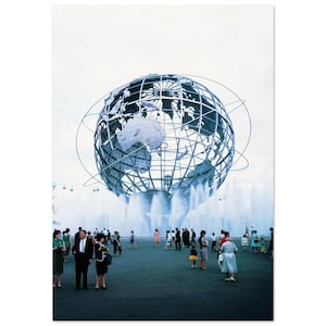Photo Print 1964 Unisphere, New York World&#39;s Fair, Queens, New York, Vintage Print Poster Wall Art Home Office Decor Unique Historical Gift