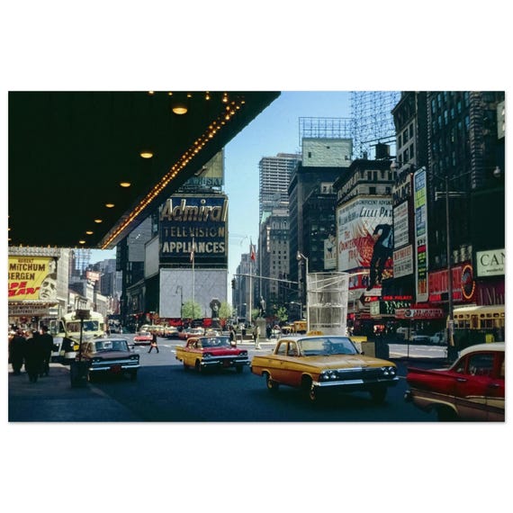 写真プリント 1960 年代 NYC タイムズ スクエア マンハッタン