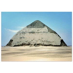 Print 1980s gebogene Pyramide gebaut von Pharao Snefru, Dashur,Ägypten, Nordafrika, Vintage Wand Kunst Poster Home Office Dekor Geschenk Ägypter