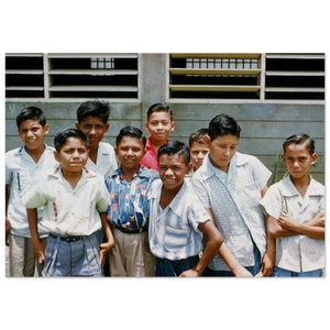 Impresión fotográfica 1950 Nicaragua Boys, Managua, Póster de arte de pared vintage, Sudamericanos de los años 50, Decoración de oficina en casa, Idea de regalo patrimonial