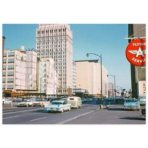 Photo Print 1960s Rochester State Street, New York, Kodak Tower, Flying Service, Wall Art Home Office Decor Sixties Vintage Heritage Poster