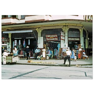 Photo Print 1950s Panama Cristóbal, Colón Street, Comisariato Panameño, Vintage Poster Wall Art Home Decor Latin American Heritage Gift Idea
