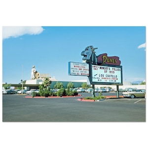 Stampa fotografica 1959 Las Vegas Dunes Hotel, Nevada, USA, Minsky's Follies, Lou Costello, Chiquita Johnson, Al Morgan Poster da parete vintage anni Cinquanta