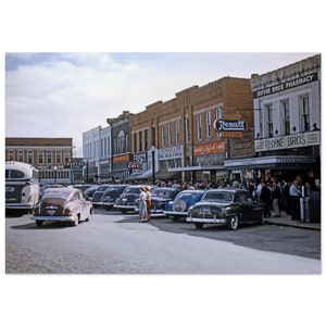 Photo Print 1950s LaFayette Walker County Georgia, USA, Vintage Wall Art Home Office Decor Poster Retro Fifties American Town Heritage Gift