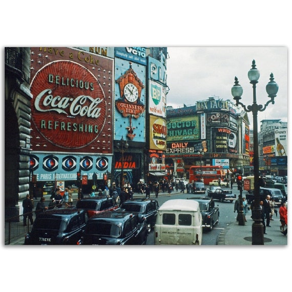 写真プリント 1960 年代 ピカデリー サーカス ドクトル ジバゴ 広告