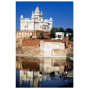 Impresión fotográfica de la década de 1970 Jaswant Thada Jodhpur Rajasthan, norte de la India, cartel de arte de pared vintage decoración del hogar oficina patrimonio setenta idea de regalo