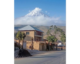 Photo Print 1960s Iran Mount Damavand Near Abali, Roadside Village, Tehran to Haraz Road, Wall Art Persian Heritage Decor Sixties Poster