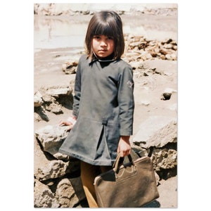 Photo Print 1960s Portrait Photo of a School Girl, Kabul, Afghanistan, Vintage Wall Portrait Art Poster  Education Afghani  Unique Gift Idea