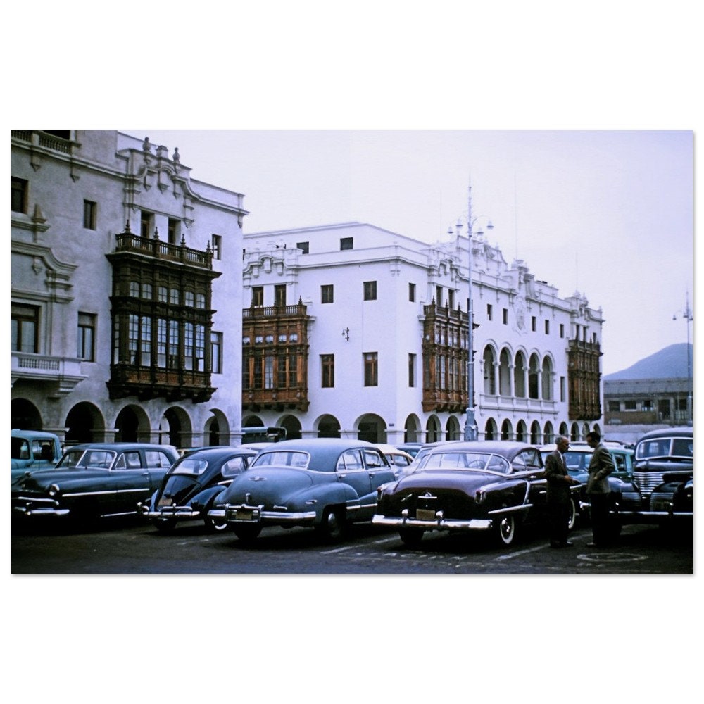 Photo Print 1950s Lima Peru, Archbishop's Palace, Plaza De Armas