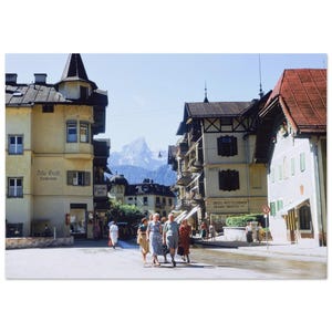 Photo Print 1950s Hotel Wittelsbach Berchtesgaden, Germany, The Watzmann Alps, Vintage Wall Art Home Decor German Heritage Fifties Gift