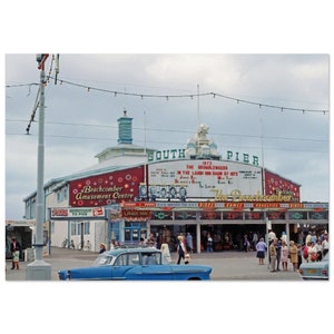 Impresión fotográfica de los años 70 en Blackpool, The Grumbleweeds, South Pier, Beachcomber Amusement Centre, Reino Unido, póster de arte de pared vintage, decoración para el hogar, la oficina y el turismo